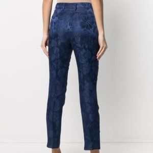ETRO Tailored Blue Jacquard chino trousers Large EUR 48 / US 12